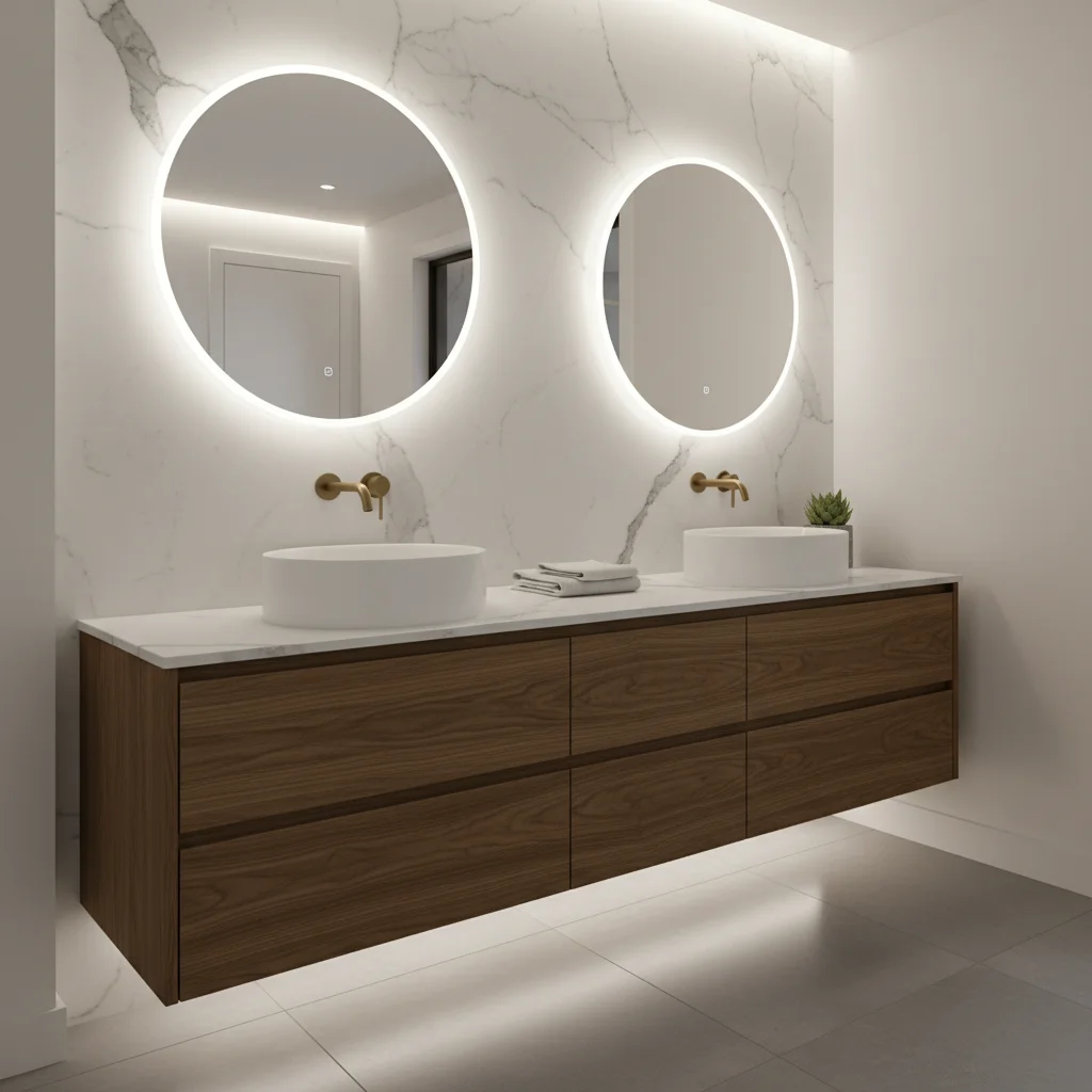 Na: Oude dubbele wastafel