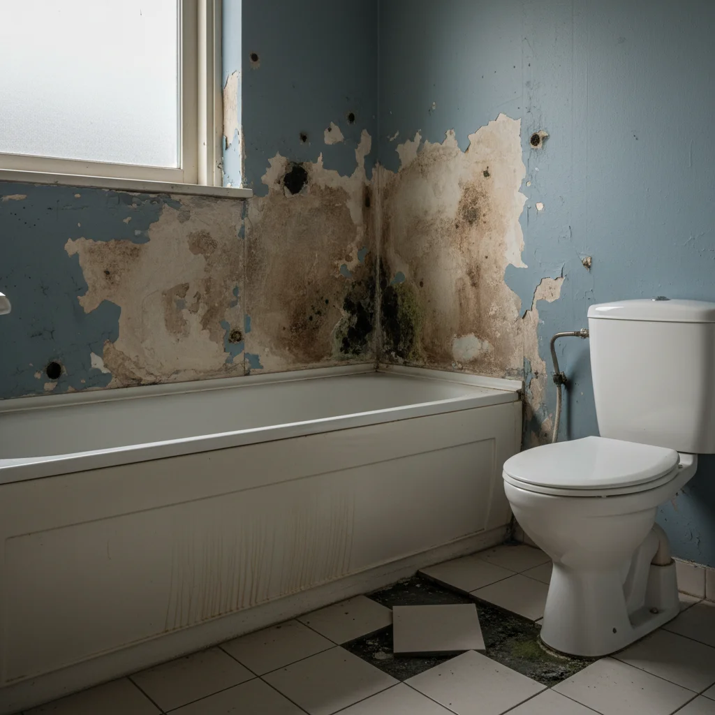 Voor: Waterschade lekkage