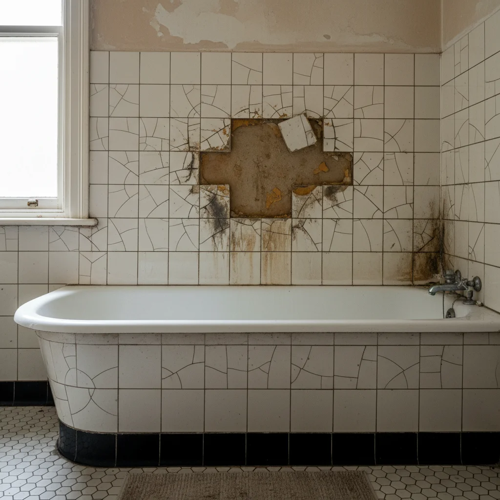 Voor: Gebarsten tegels