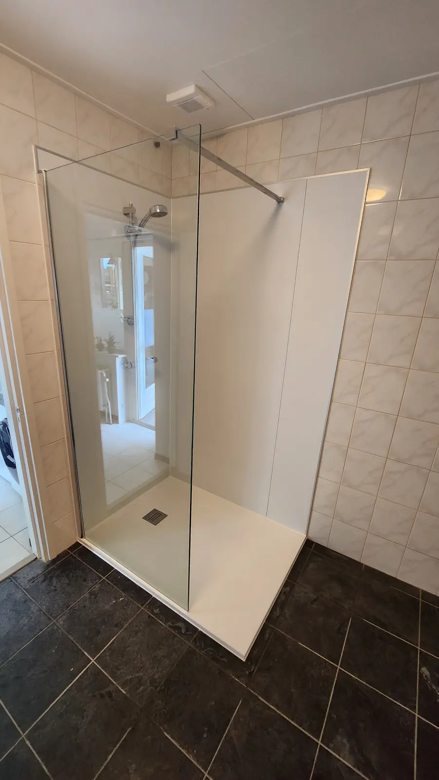 Houtlook inloopdouche